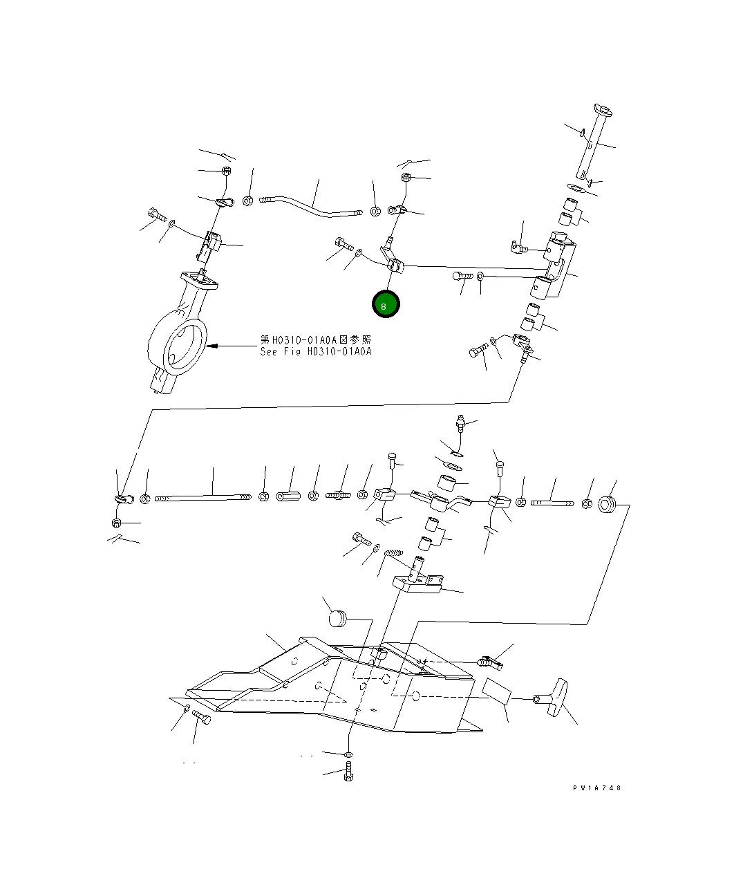 Рычаг 19M-60-32160 Komatsu