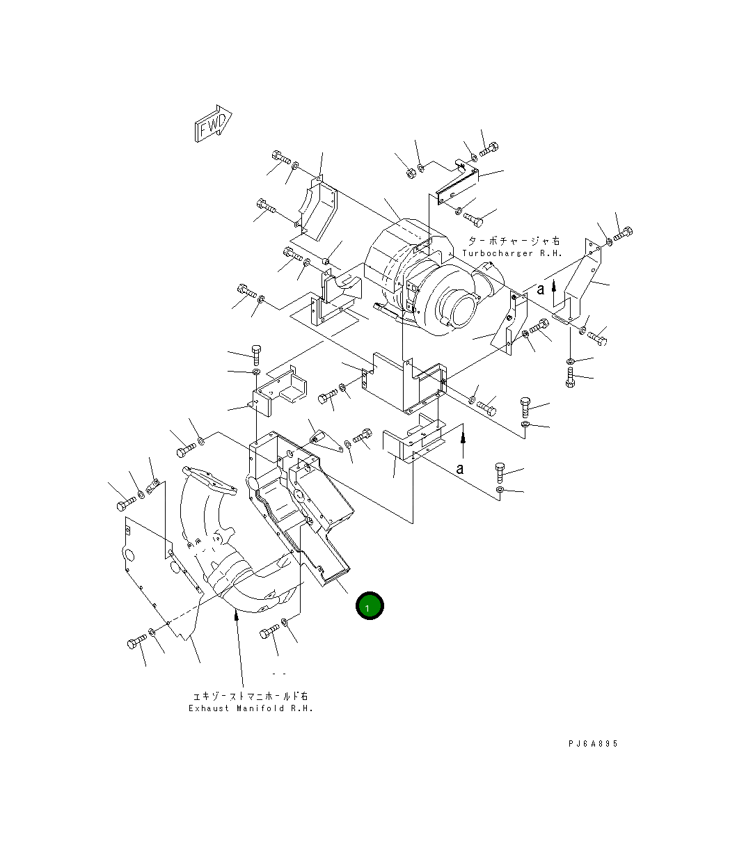 Крышка 6166-11-7610  Komatsu