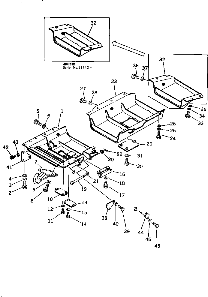 Крышка 196-54-12111 Komatsu