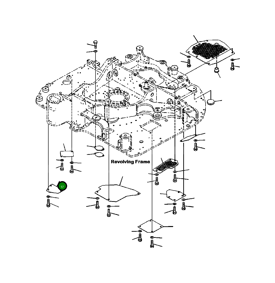 Крышка 22P-54-11481  Komatsu