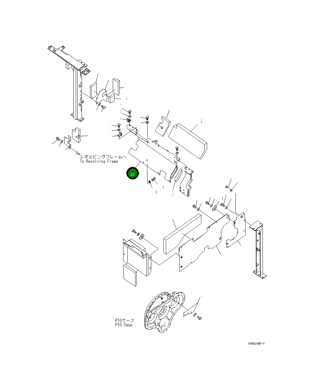 Крышка 21M-54-22112  Komatsu