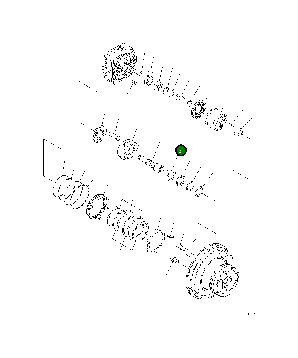 Подшипник 708-8F-12151 Komatsu
