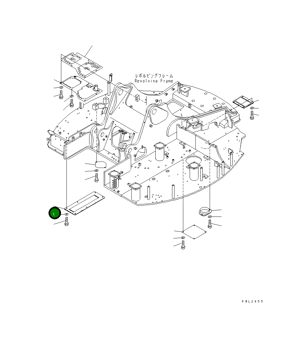 Крышка 22U-54-18140  Komatsu