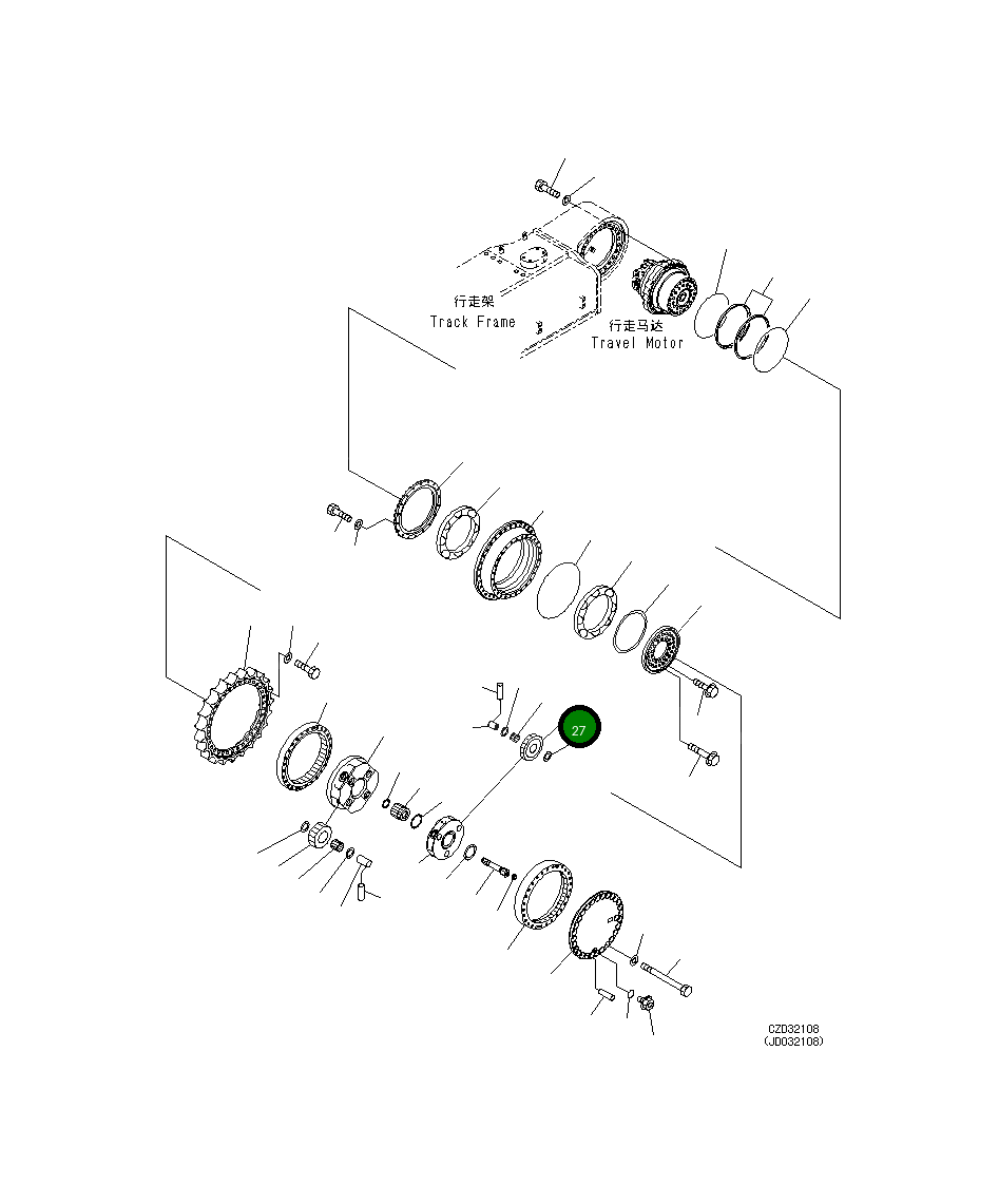 Подшипник 21M-27-11411 Komatsu