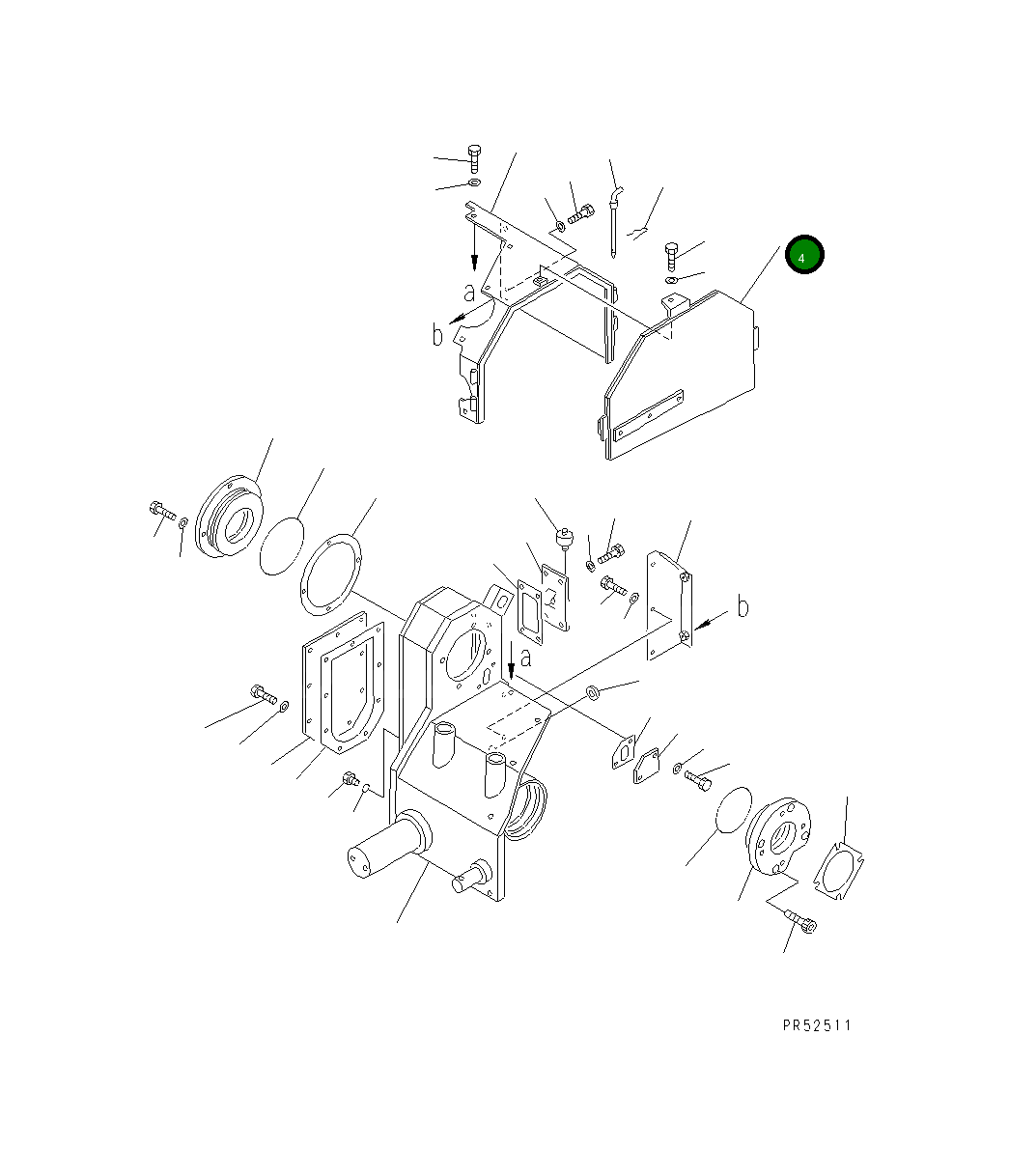 Крышка 26A-70-13280  Komatsu