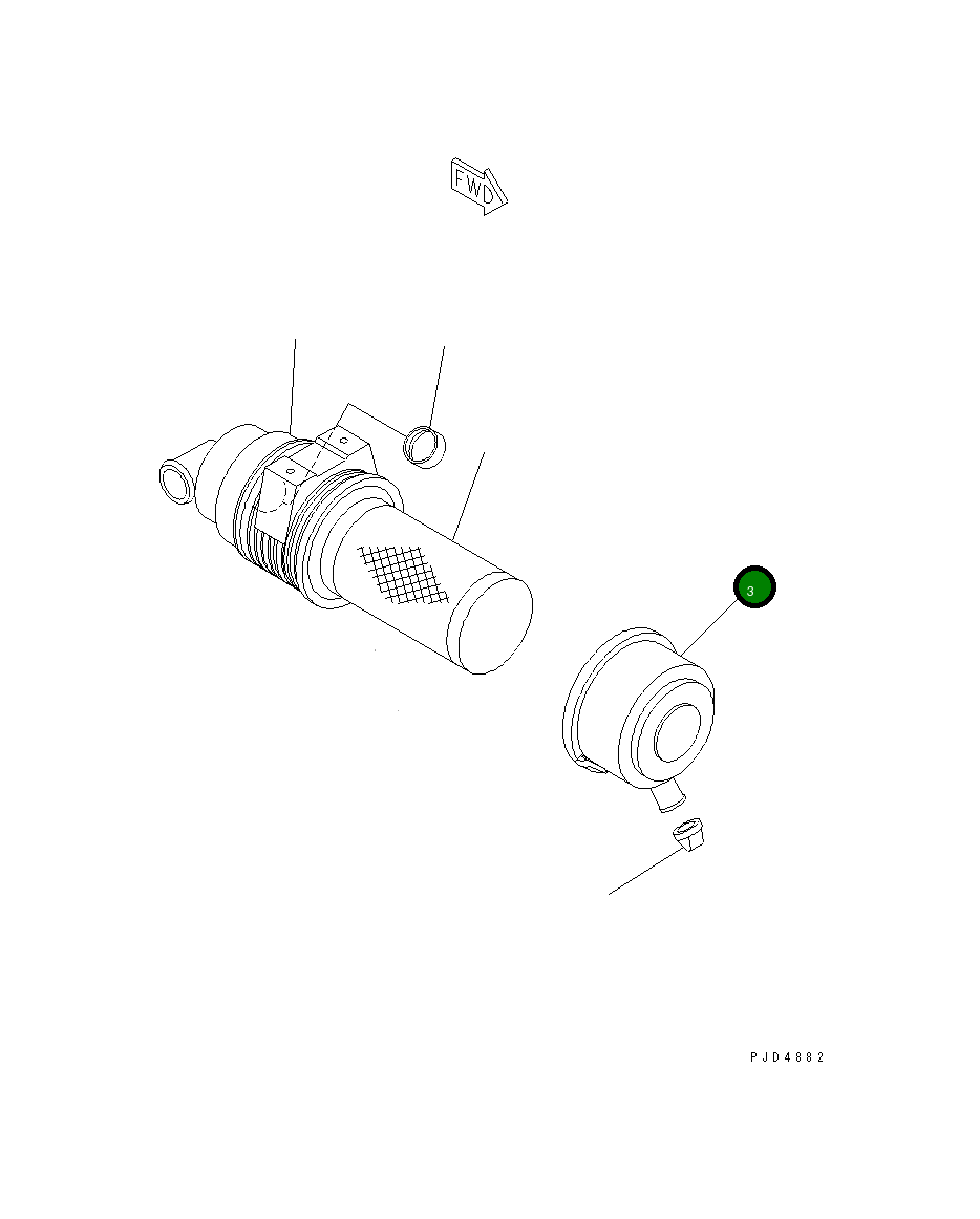 Крышка YM119686-12570 Komatsu