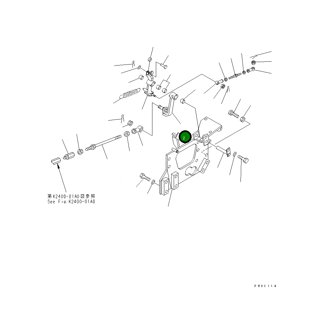 Рычаг 124-43-52462 Komatsu