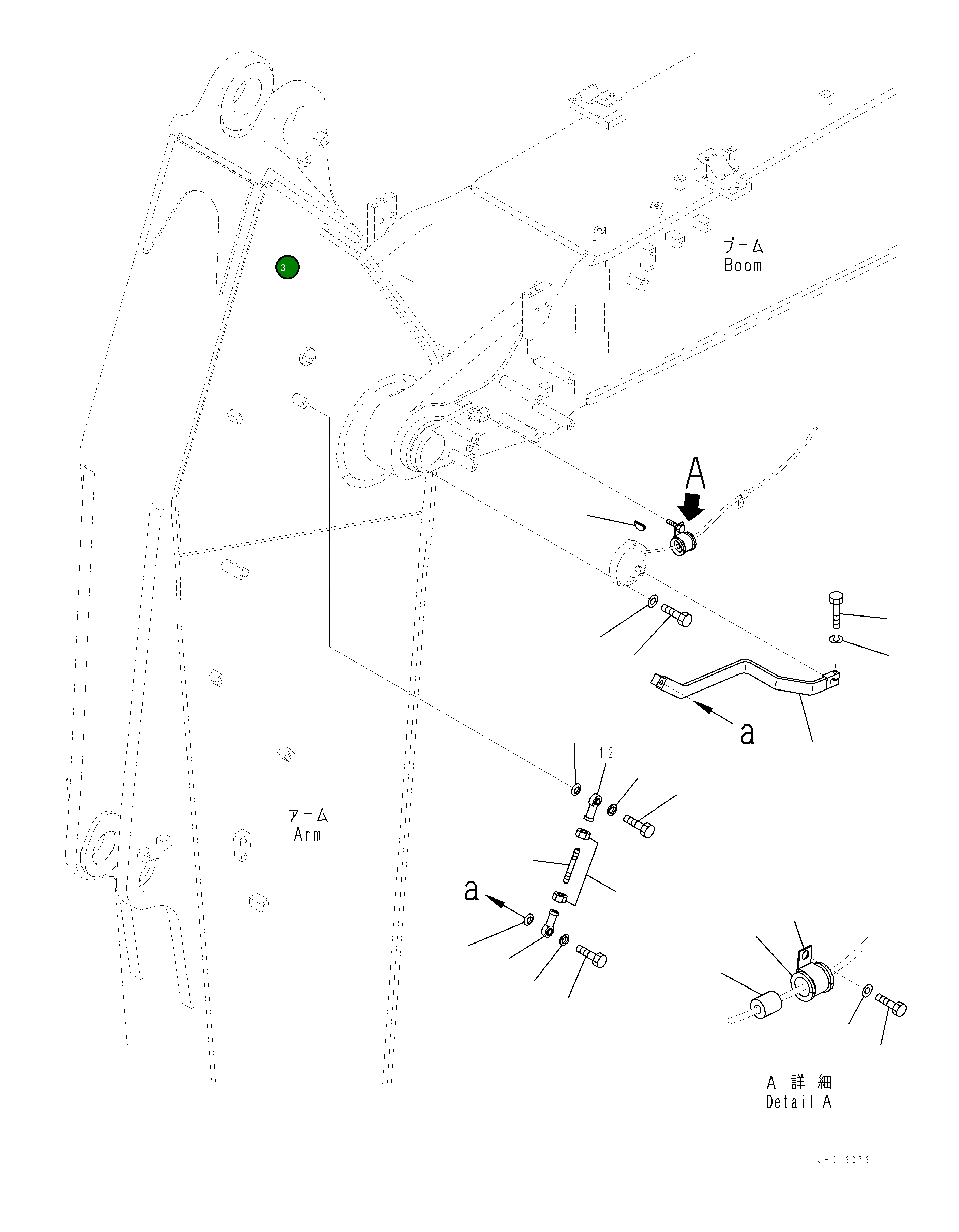 Рычаг 2A7-70-15121 Komatsu