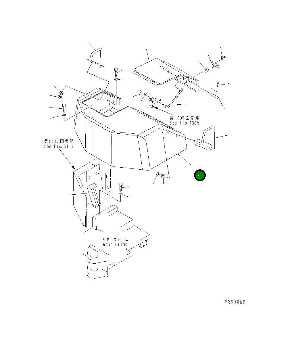Крышка 26A-54-14610  Komatsu
