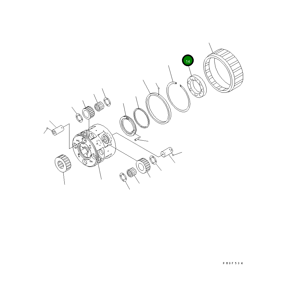 Подшипник 566-15-69640 Komatsu