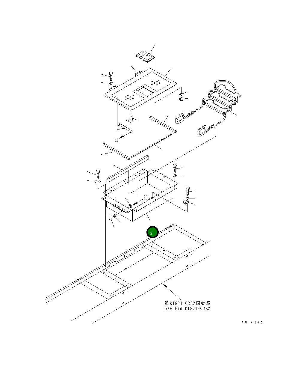 Крышка 21T-54-69870  Komatsu