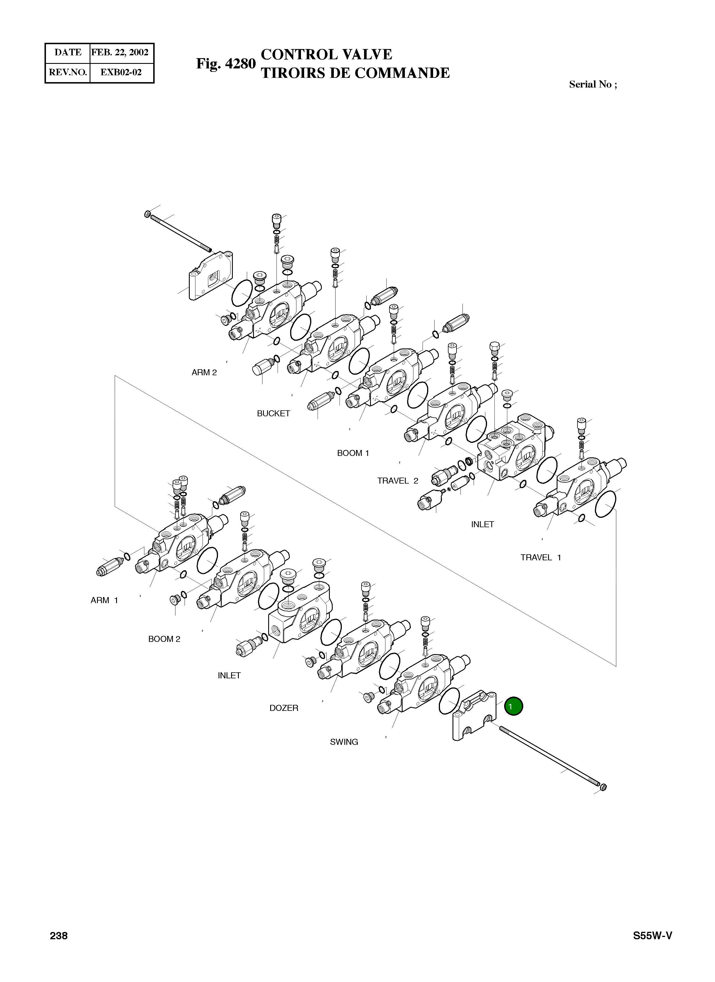 Крышка, END 2-01-955 Komatsu