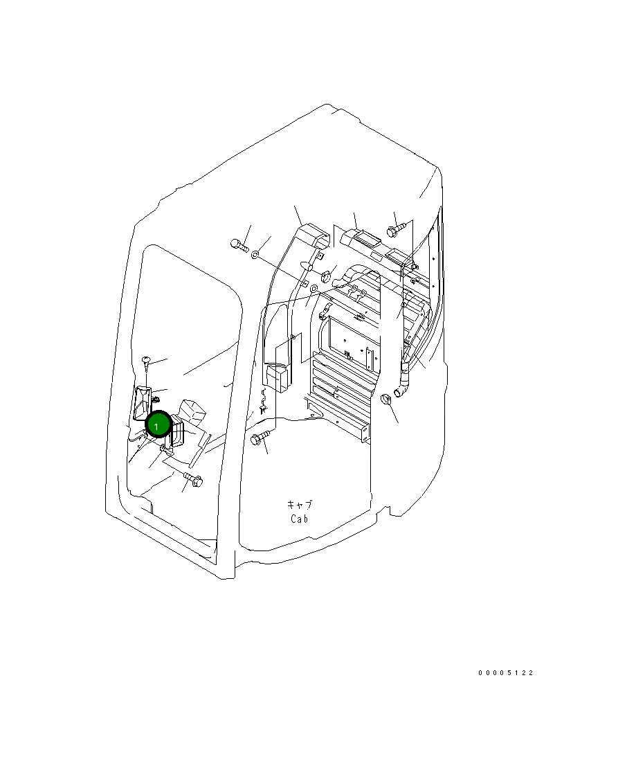 Крышка 22U-54-26691  Komatsu