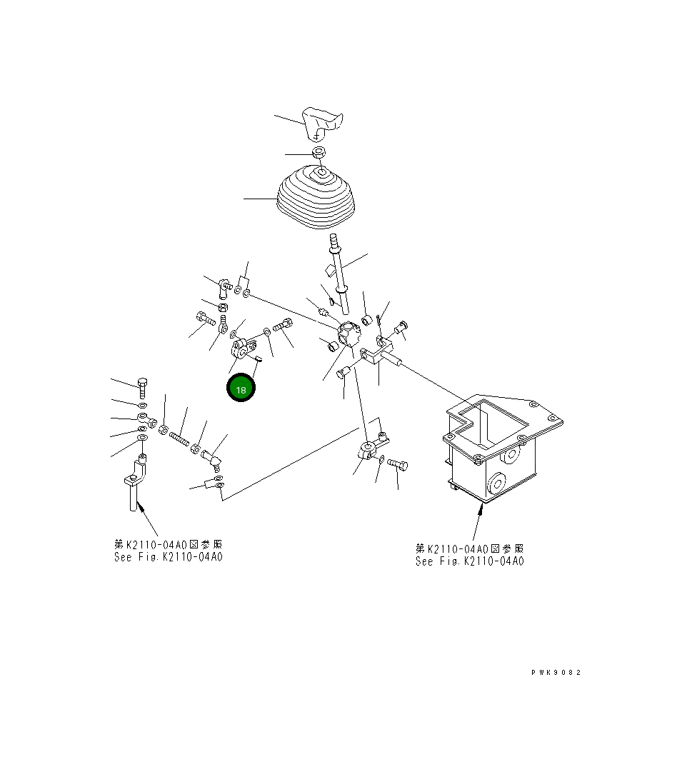 Рычаг 124-43-54151 Komatsu