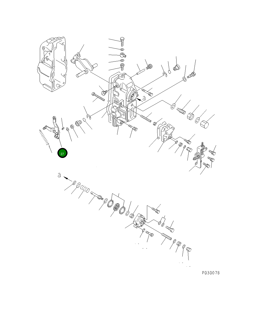 Рычаг DK154347-9520 Komatsu