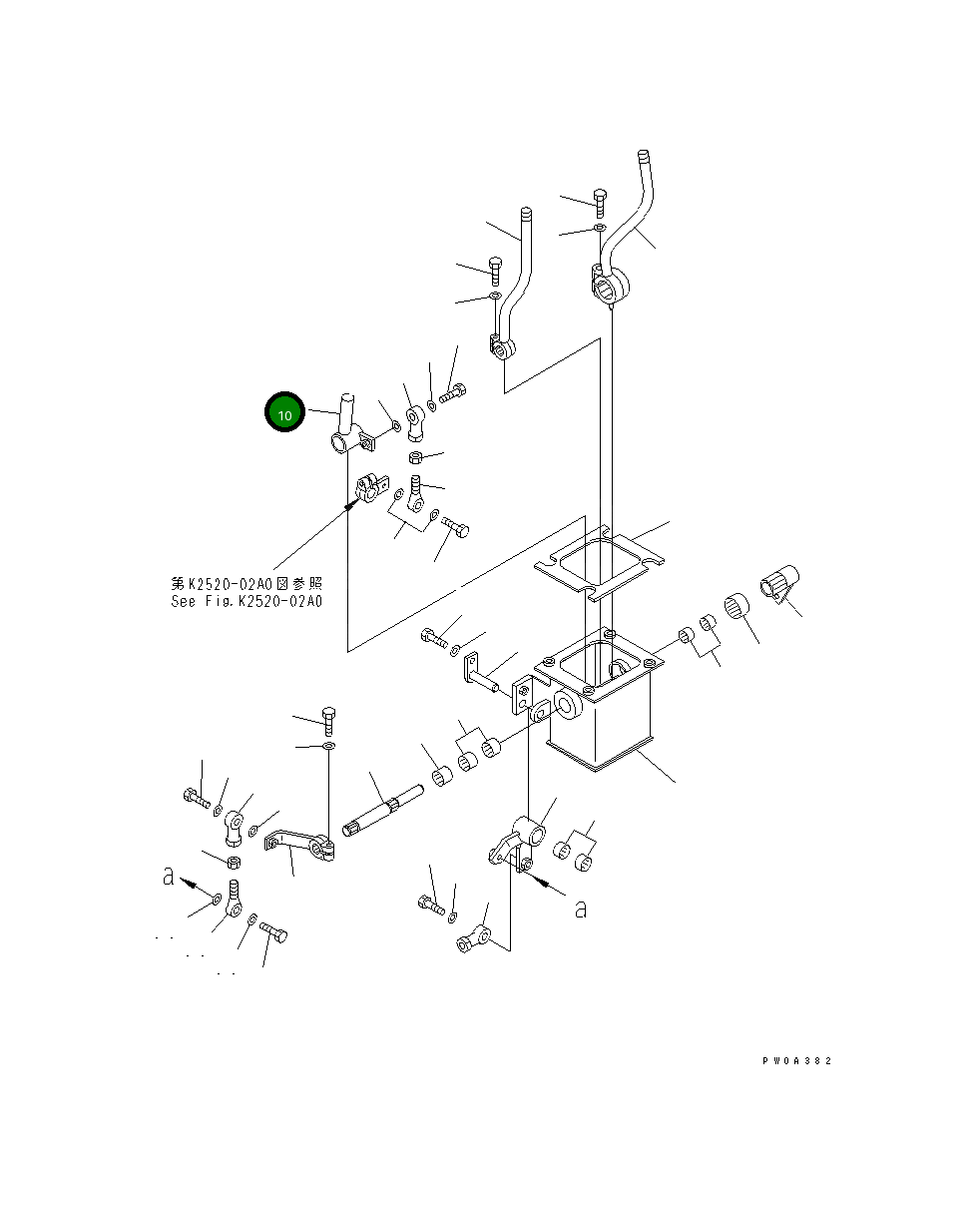 Рычаг 12G-X54-3281 Komatsu