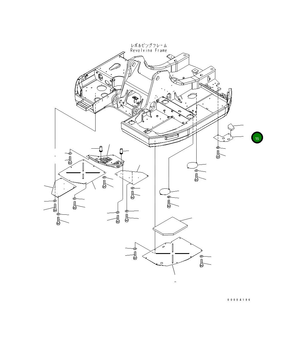 Крышка 22U-54-23840  Komatsu
