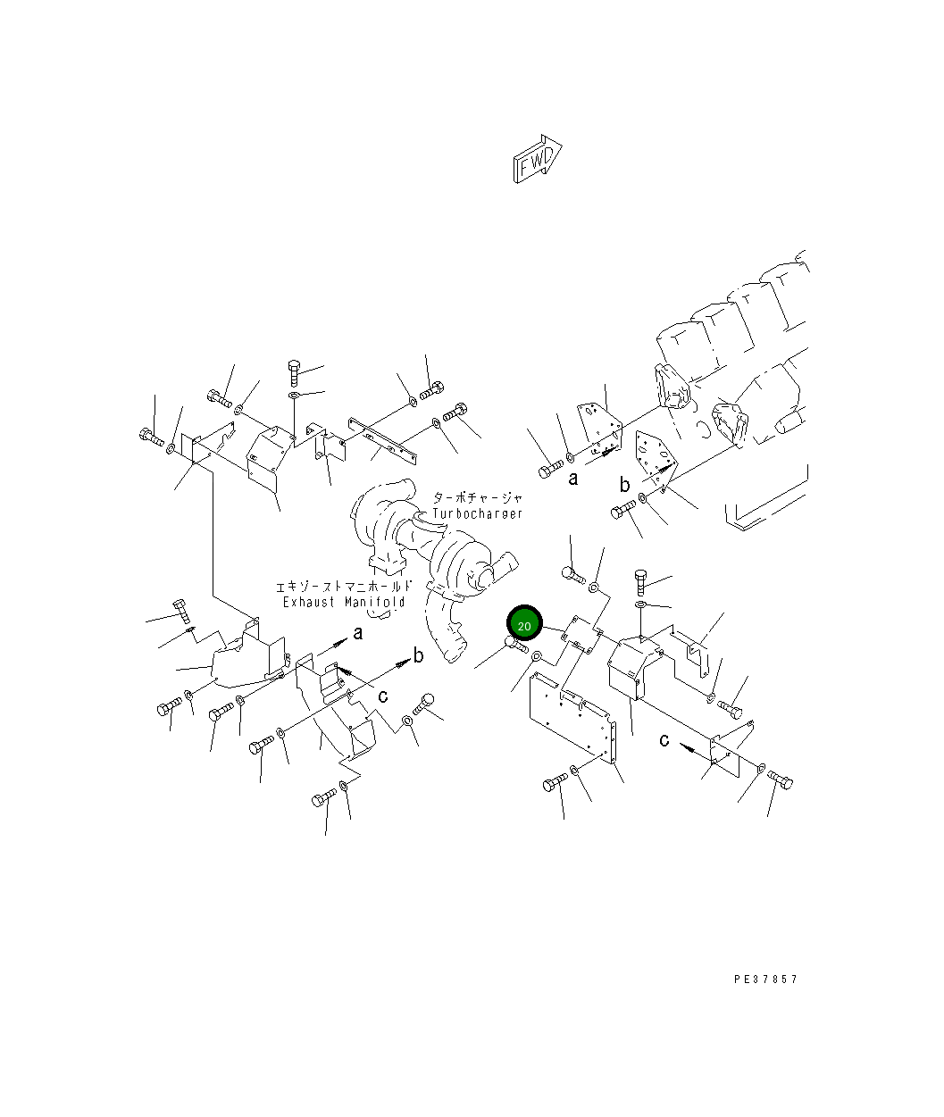 Крышка 6166-11-9651  Komatsu