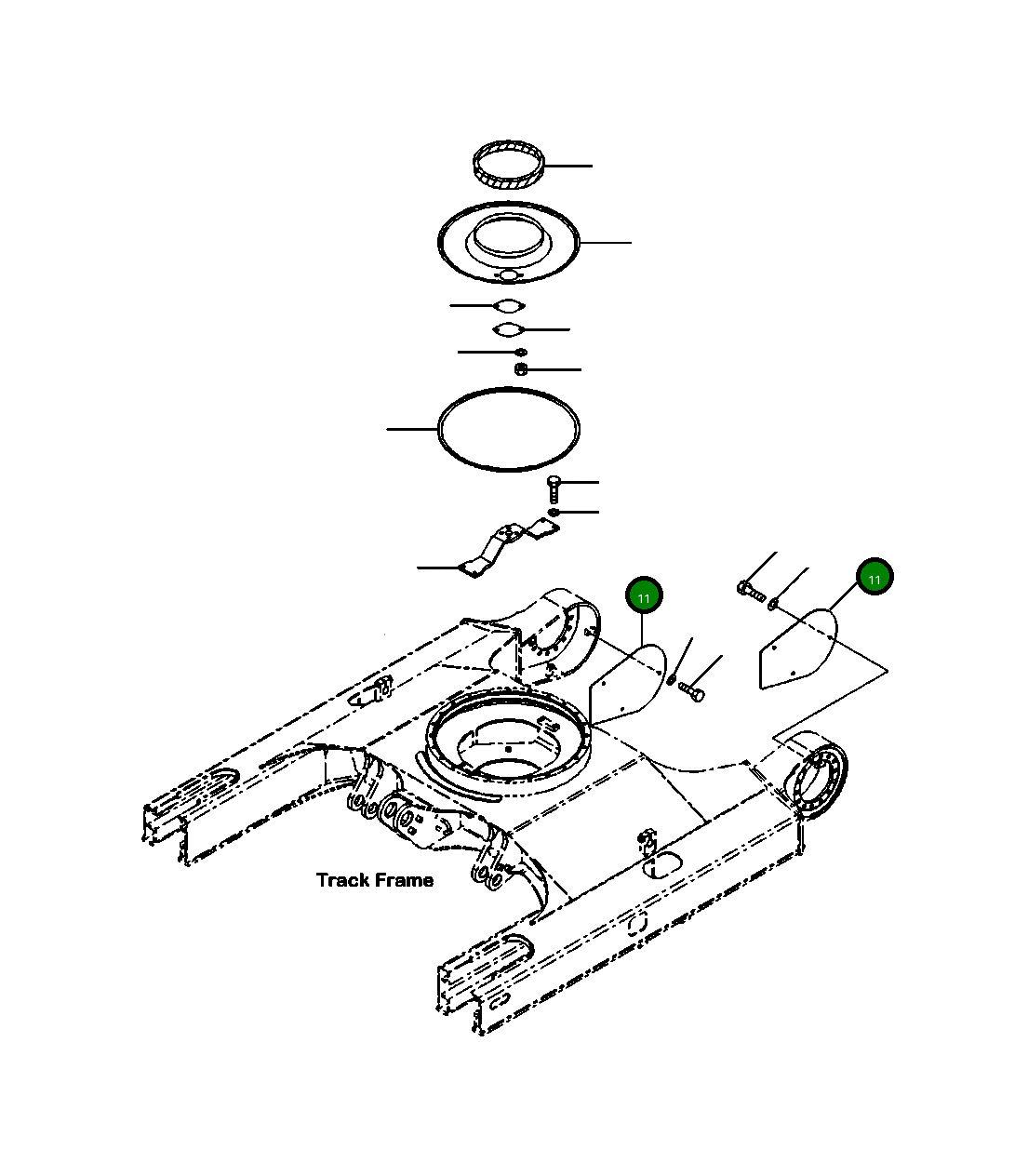 Крышка 22P-30-11130  Komatsu