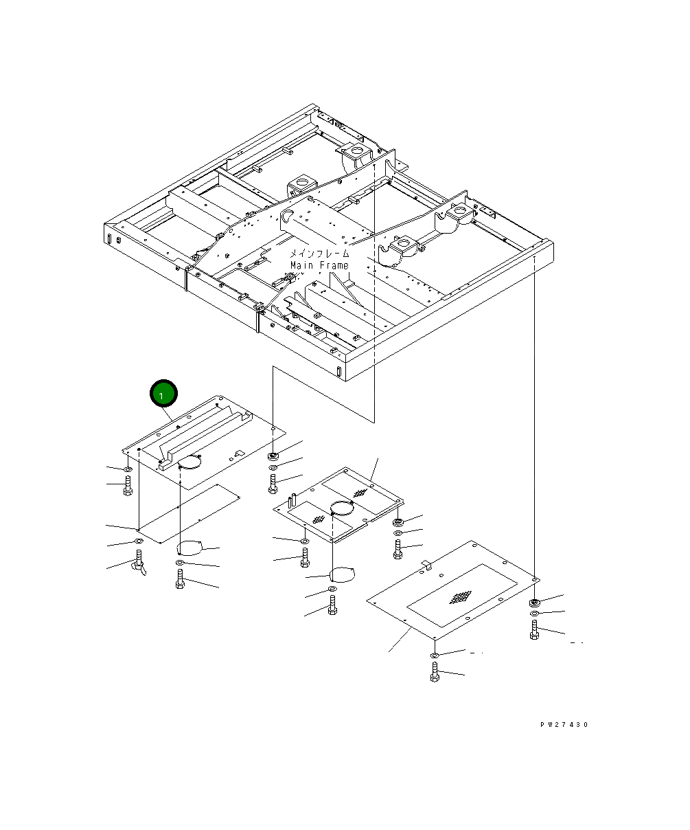 Крышка 8287-54-1821  Komatsu