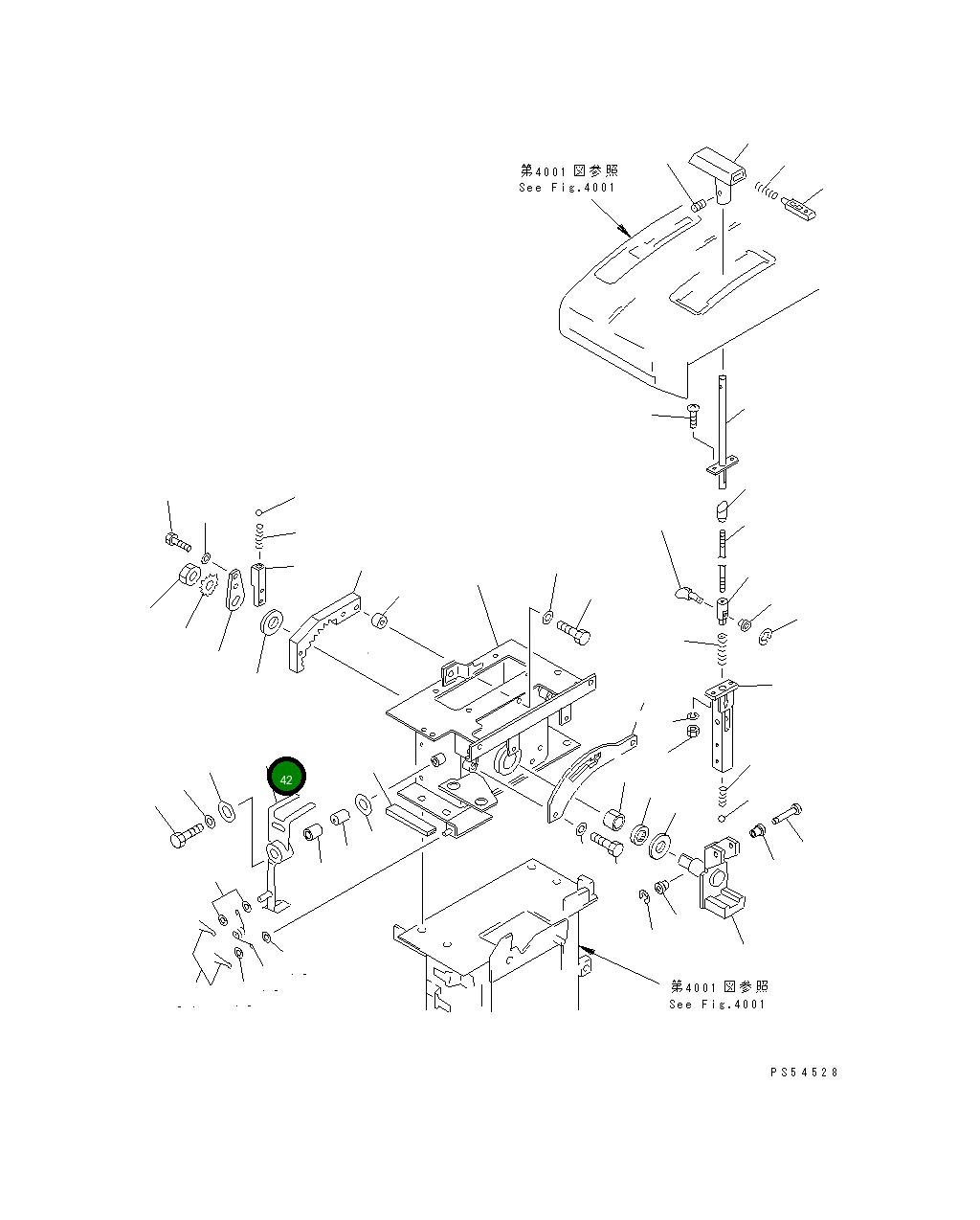 Рычаг 235-45-33210 Komatsu