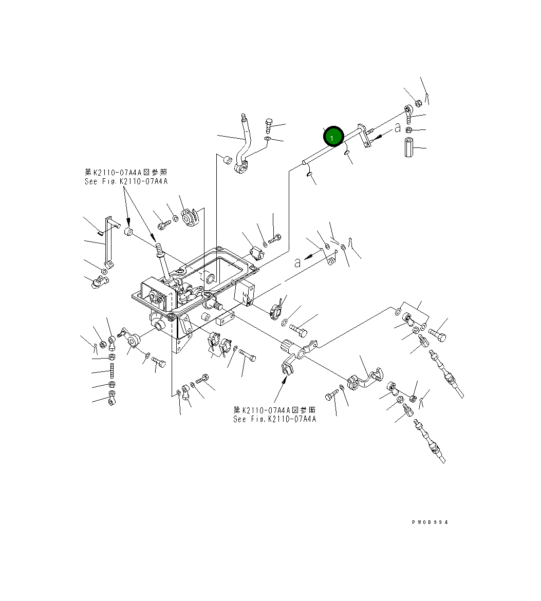 Рычаг 134-43-61220 Komatsu