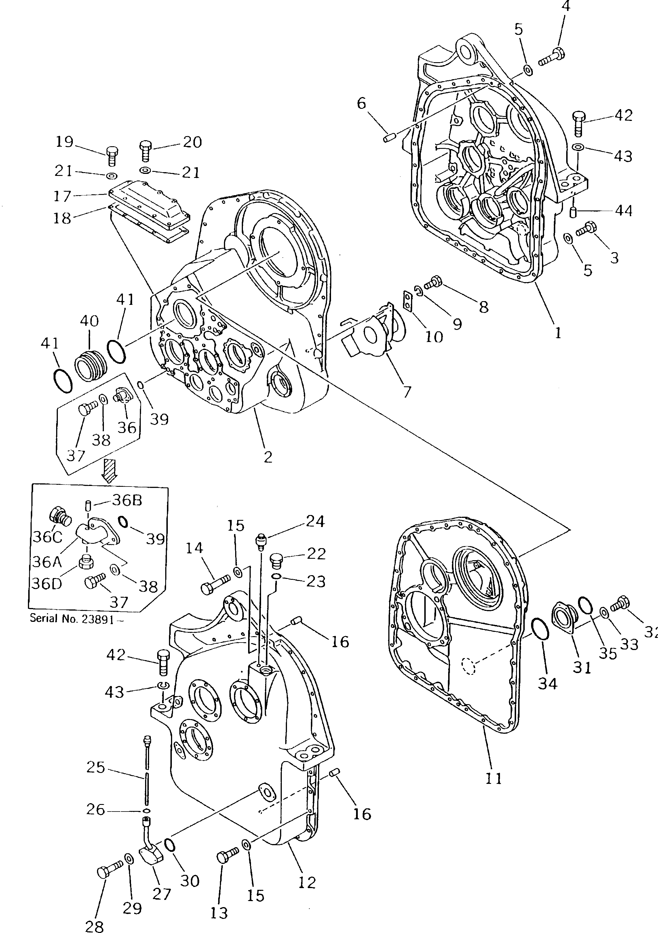 Крышка 176-76-61120  Komatsu
