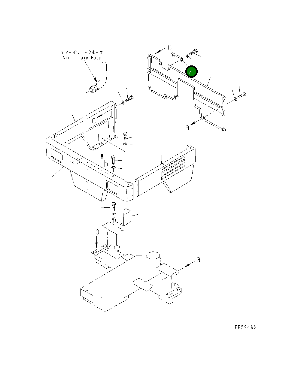 Крышка 26A-54-14560  Komatsu