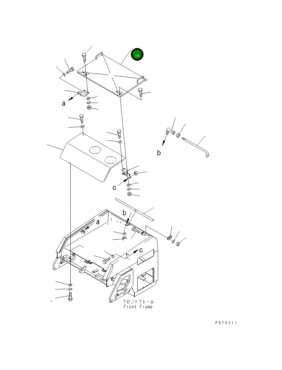 Крышка 2691-1-46500  Komatsu