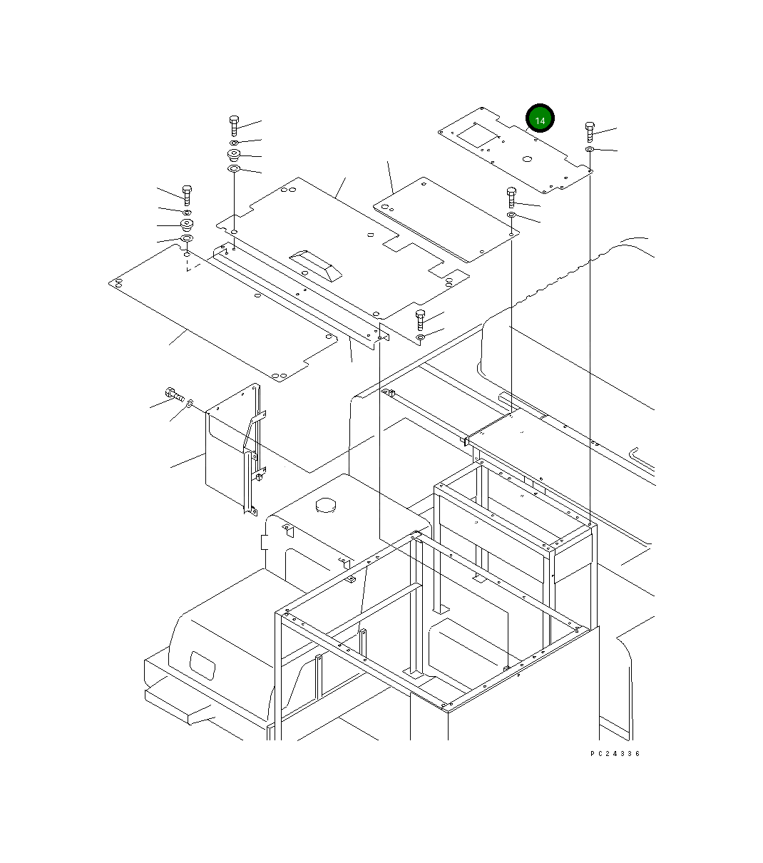 Крышка 8261-54-1230  Komatsu