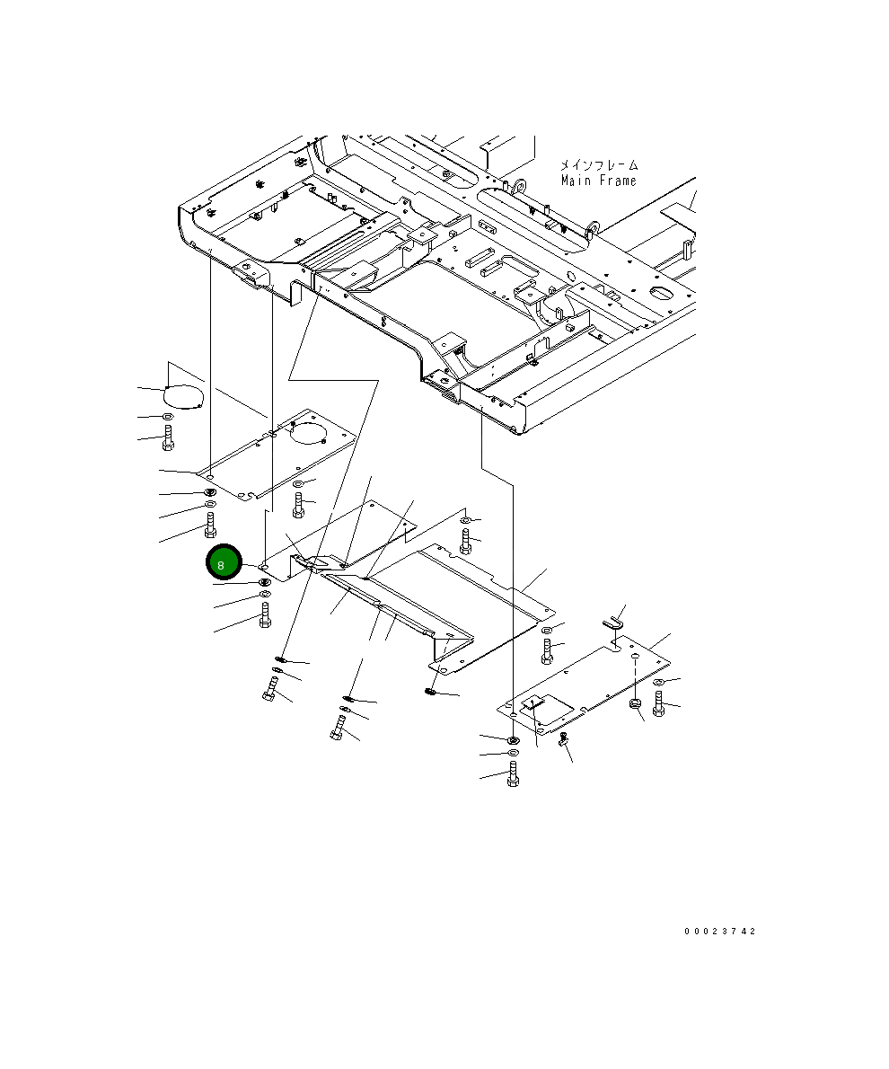 Крышка 8260-54-2410  Komatsu