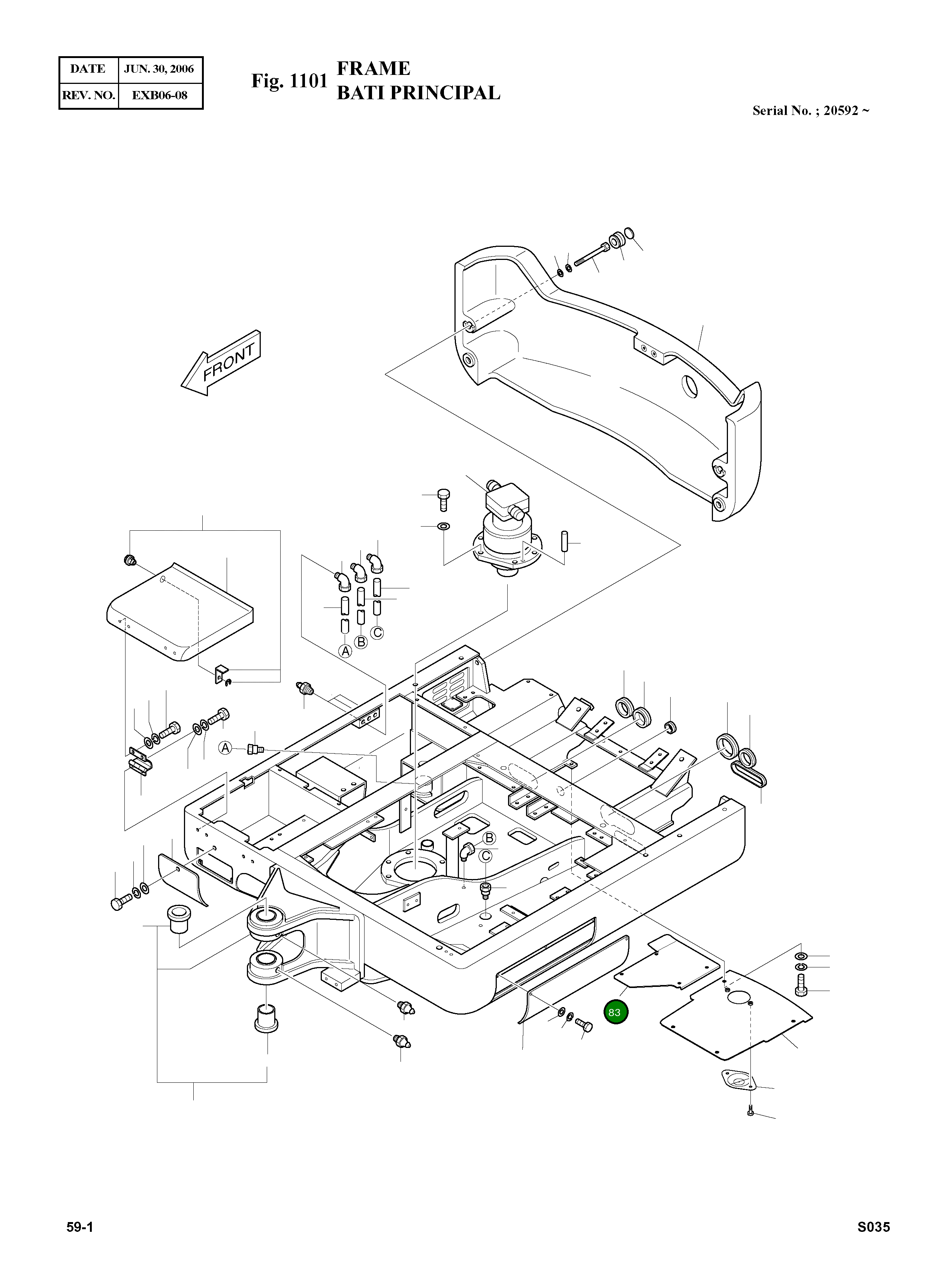 Крышка K1008312  Komatsu