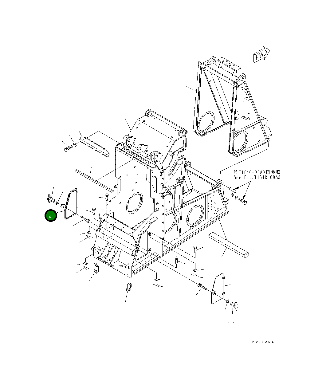 Крышка 8255-70-4491  Komatsu