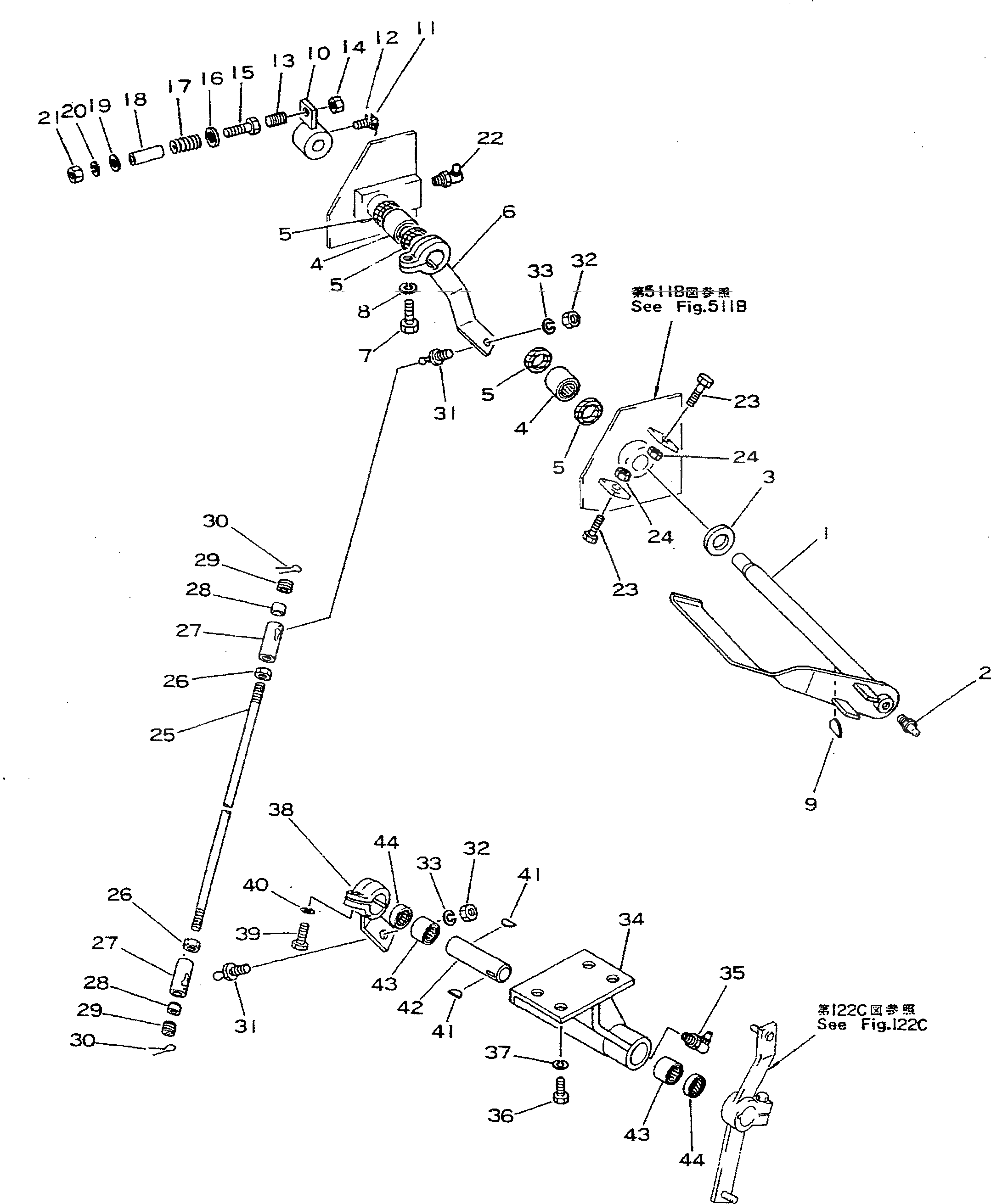 Рычаг 195-43-21530 Komatsu