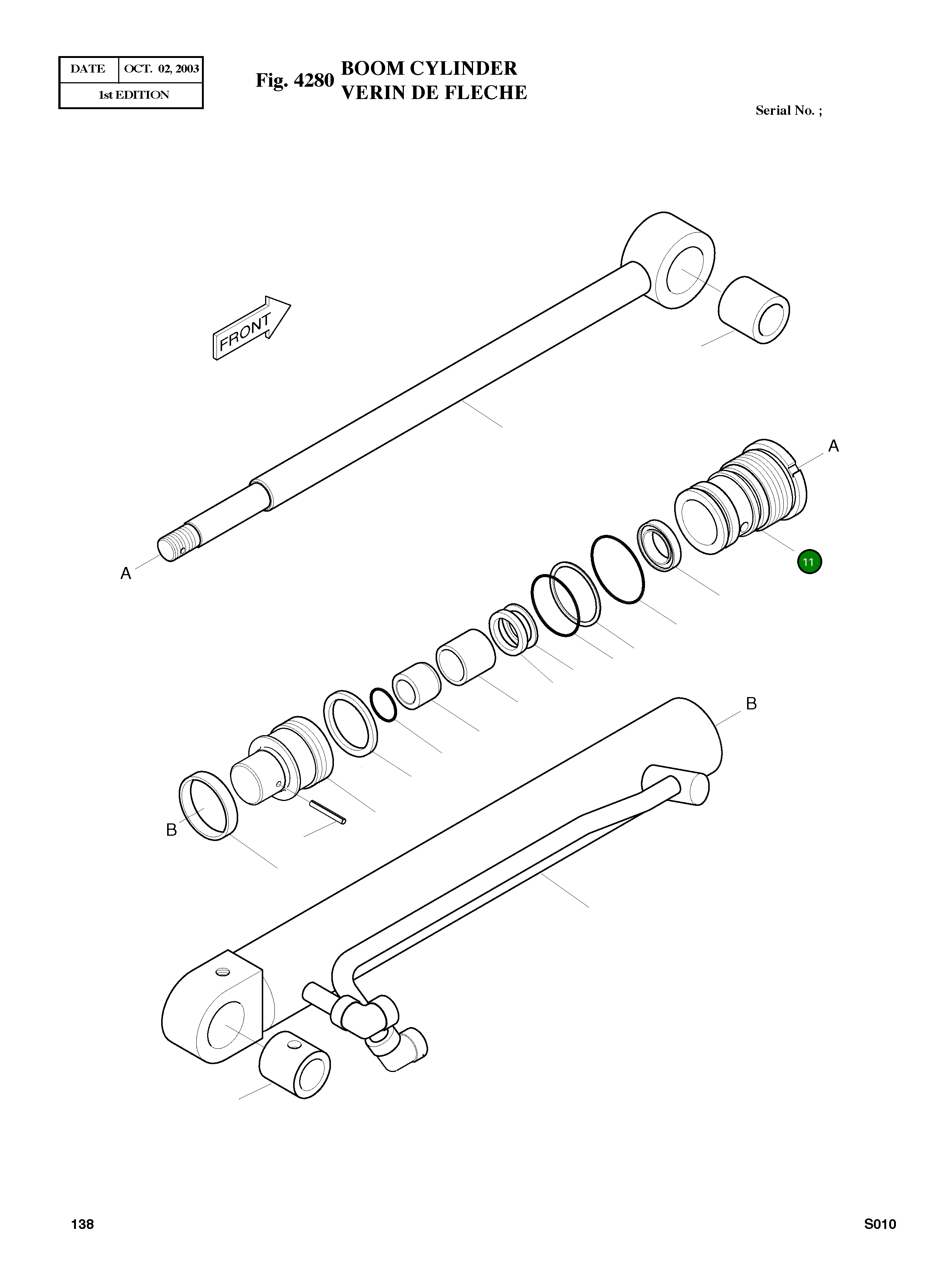 Крышка, ROD 53B215-1 Komatsu