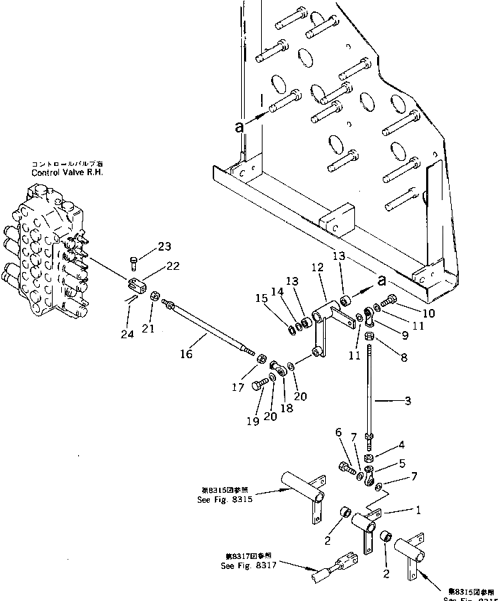 Рычаг 201-43-58141 Komatsu