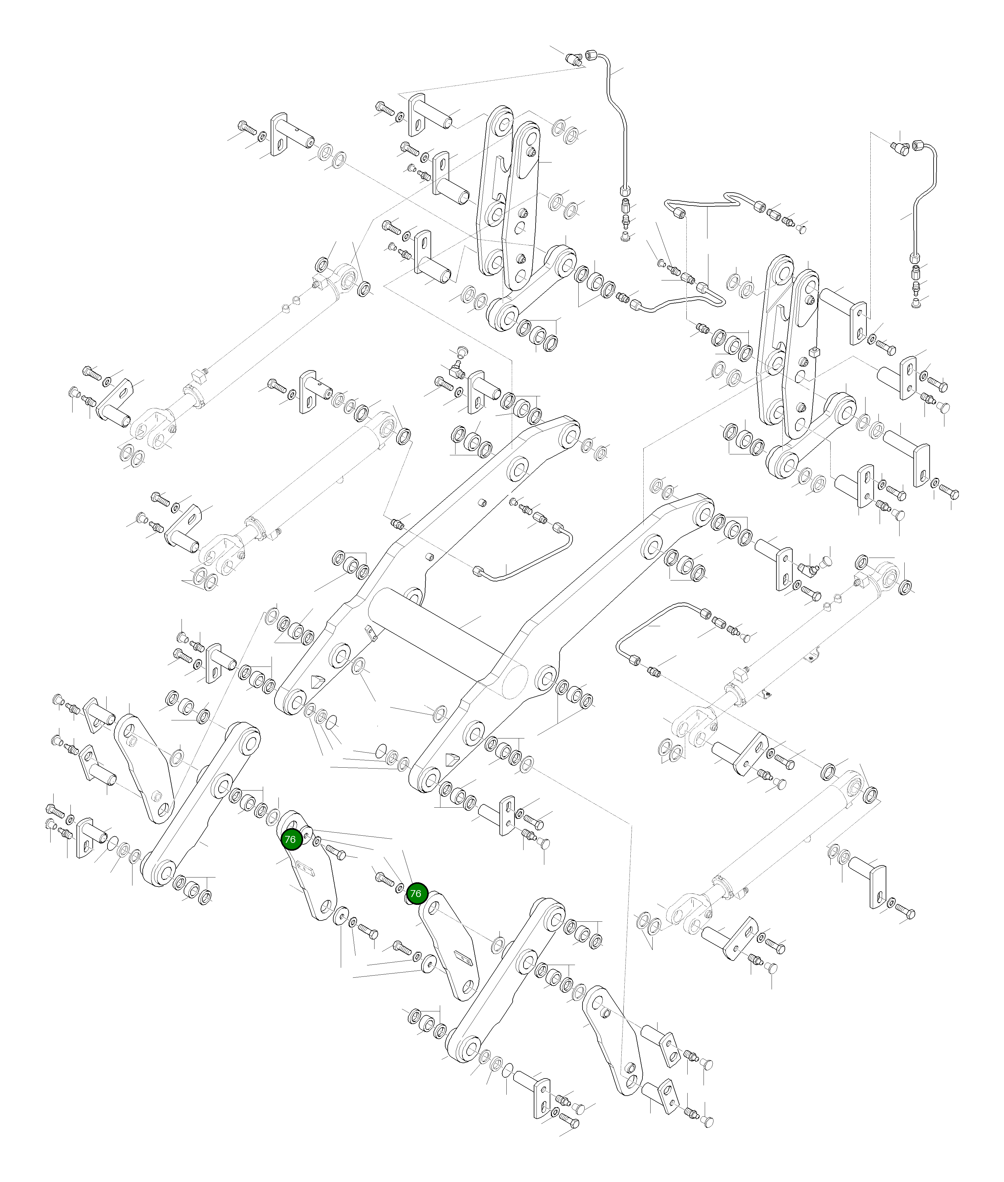 Рычаг 42Y-T80-H350  Komatsu