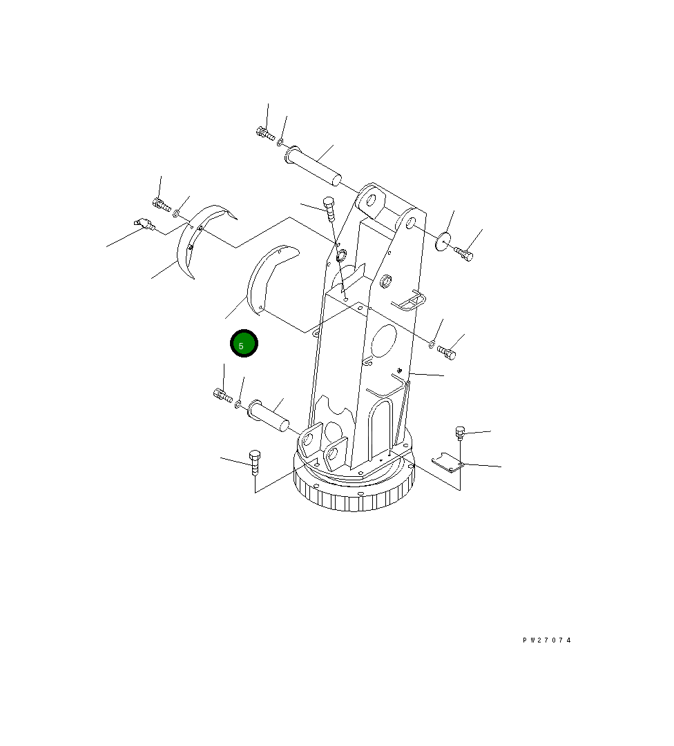 Крышка UN08BB52020  Komatsu