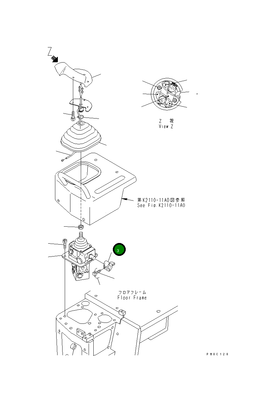 Рычаг 11Y-43-11132 Komatsu