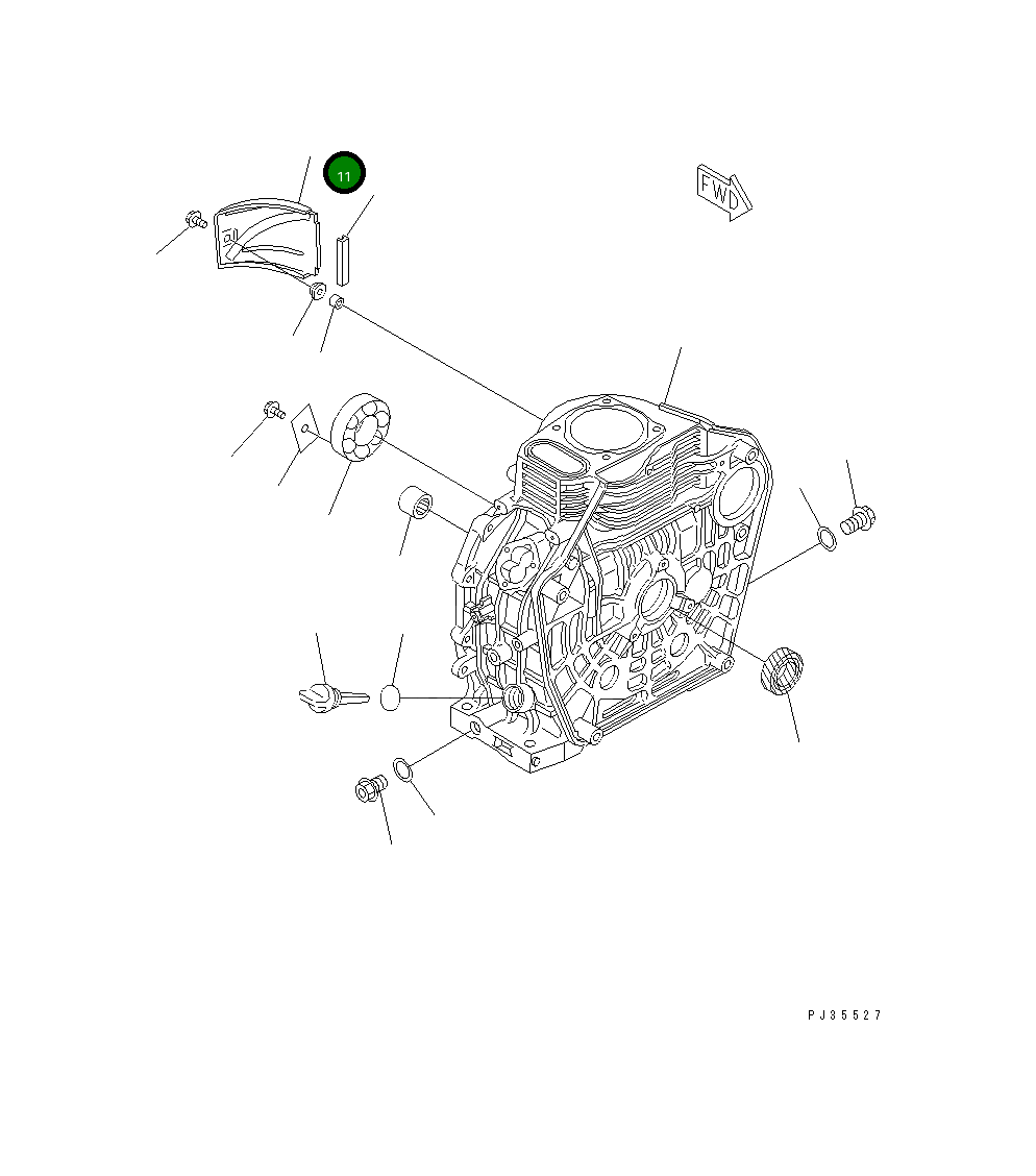 Крышка YM114650-45200 Komatsu