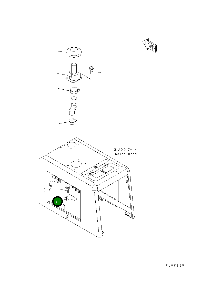 Крышка 415-54-22820  Komatsu