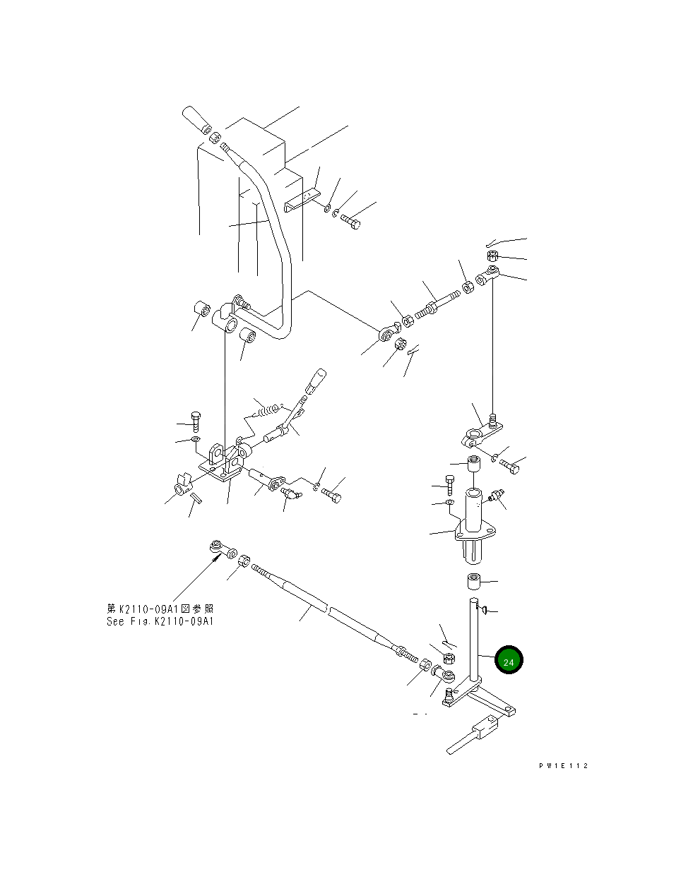 Рычаг 196-76-32180 Komatsu