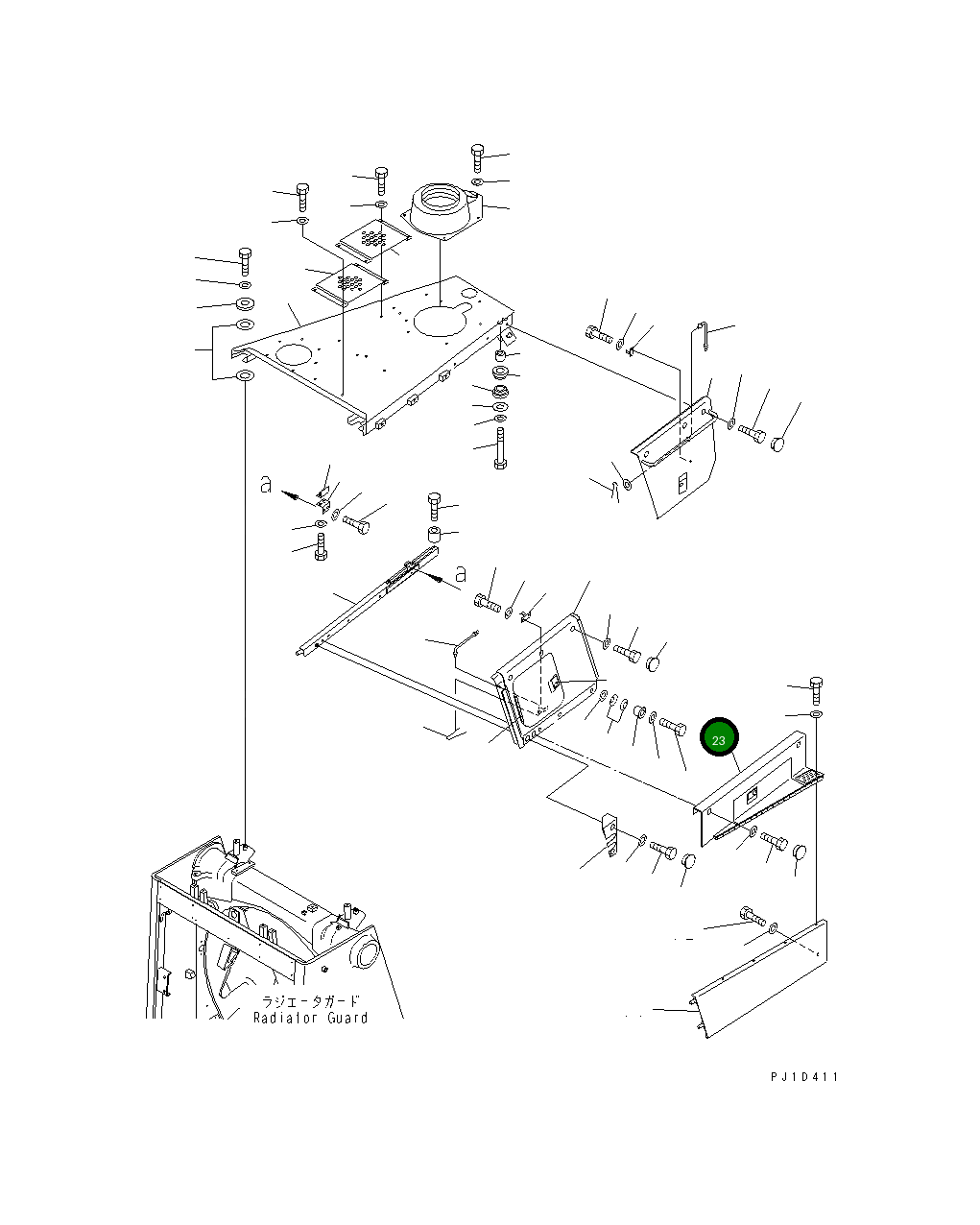 Крышка,L.H 195-54-71130 Komatsu