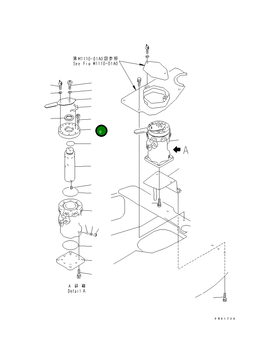 Крышка YM182900-77220 Komatsu