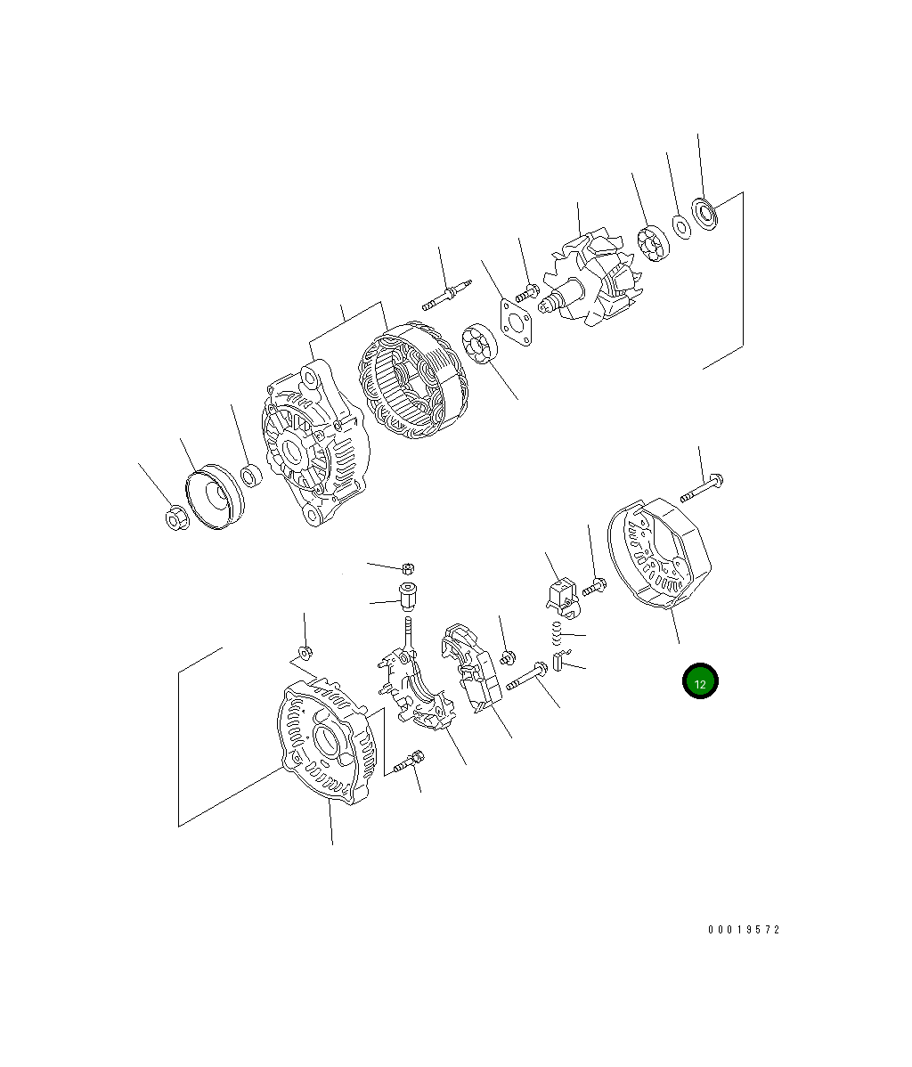 Крышка YM119620-77450 Komatsu