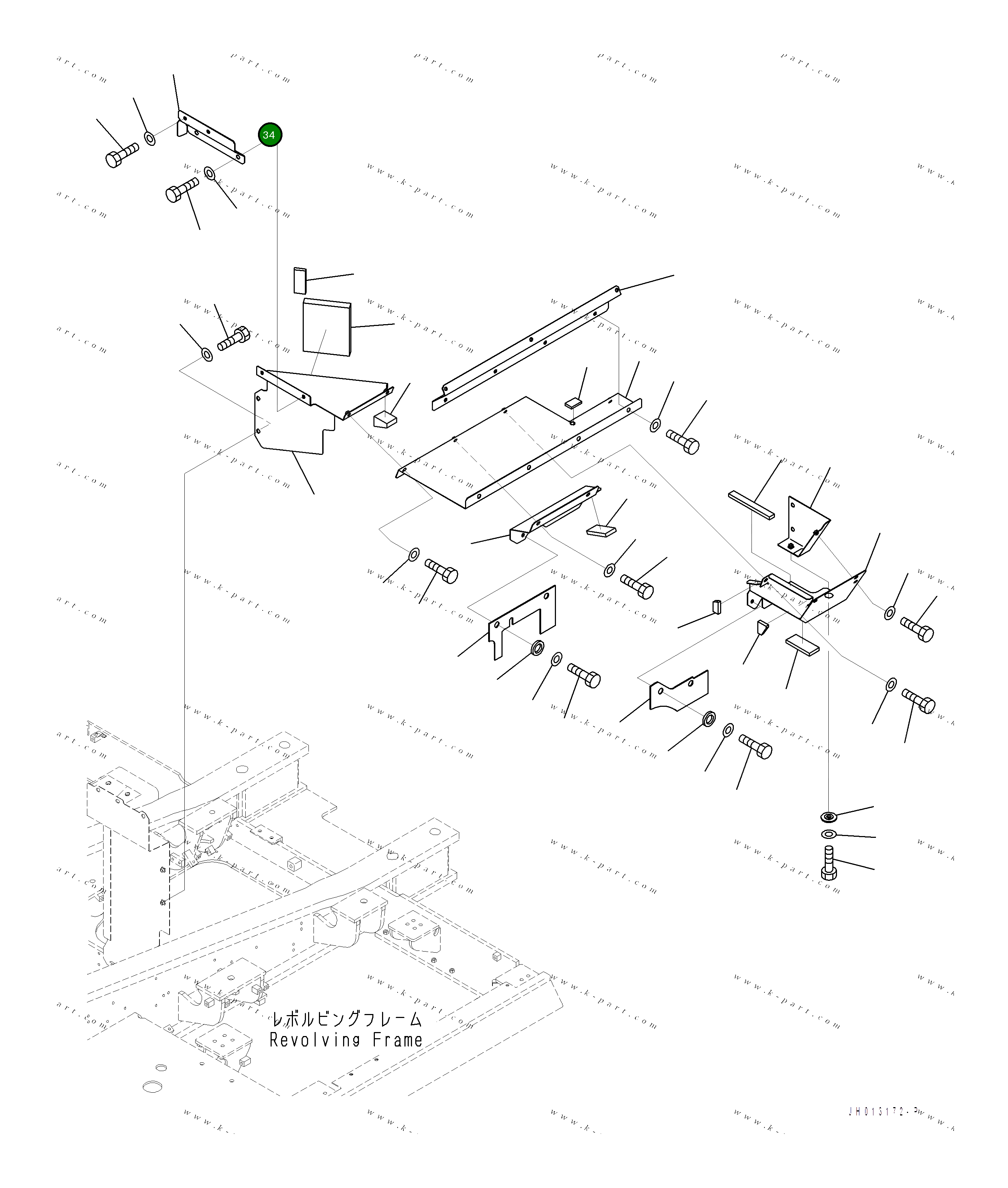 Крышка 2A7-54-12710 Komatsu