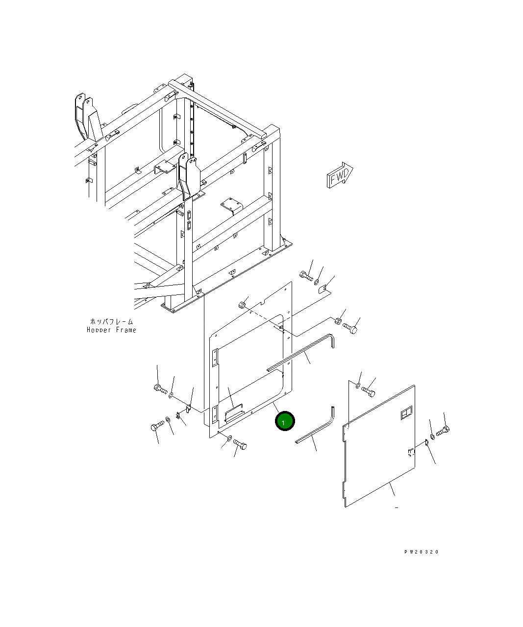 Крышка 8255-54-4532  Komatsu