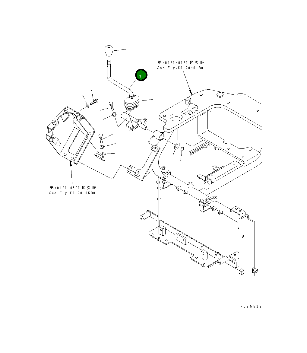 Рычаг 22J-43-1A150 Komatsu
