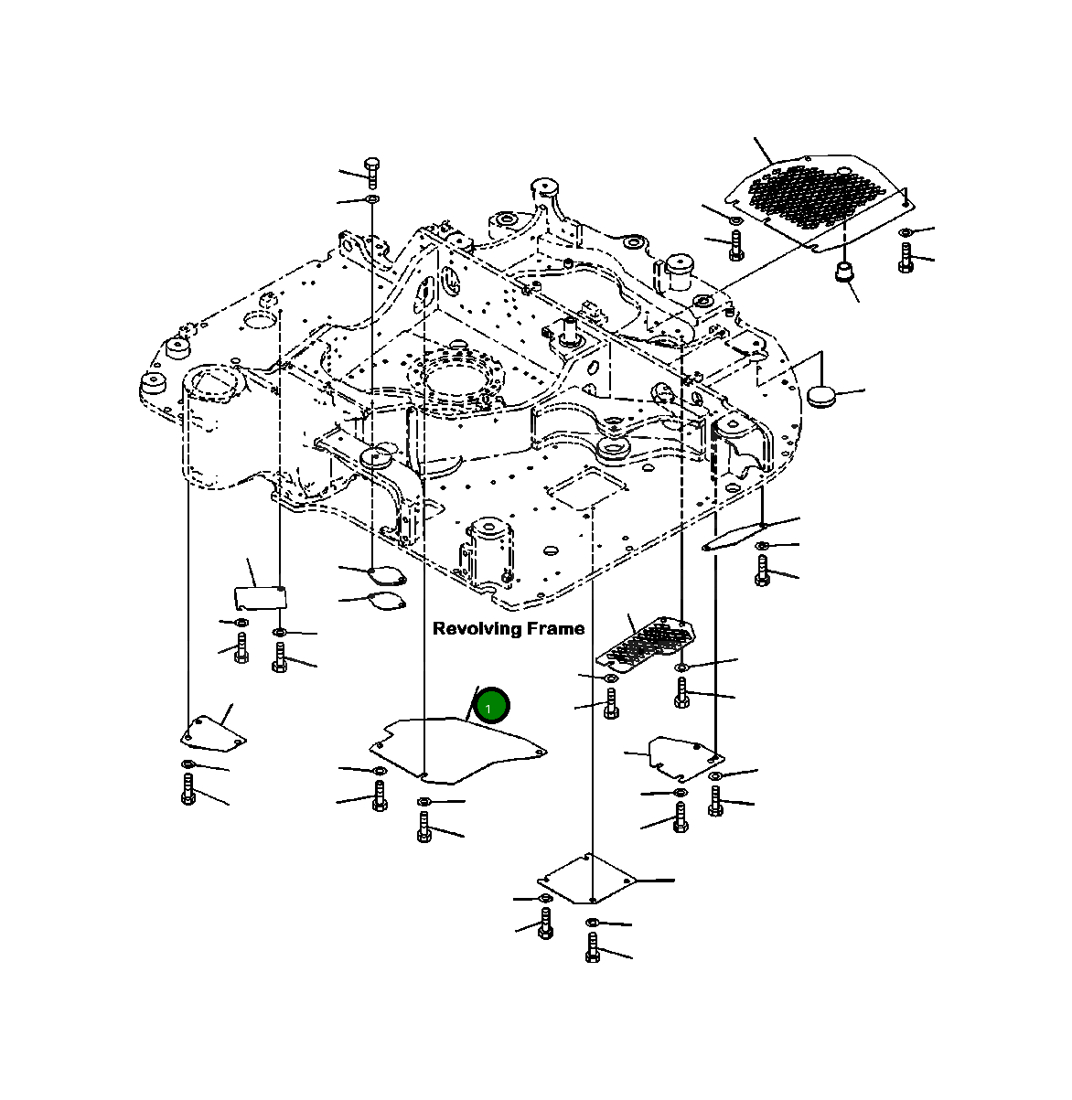 Крышка 22P-54-11441  Komatsu