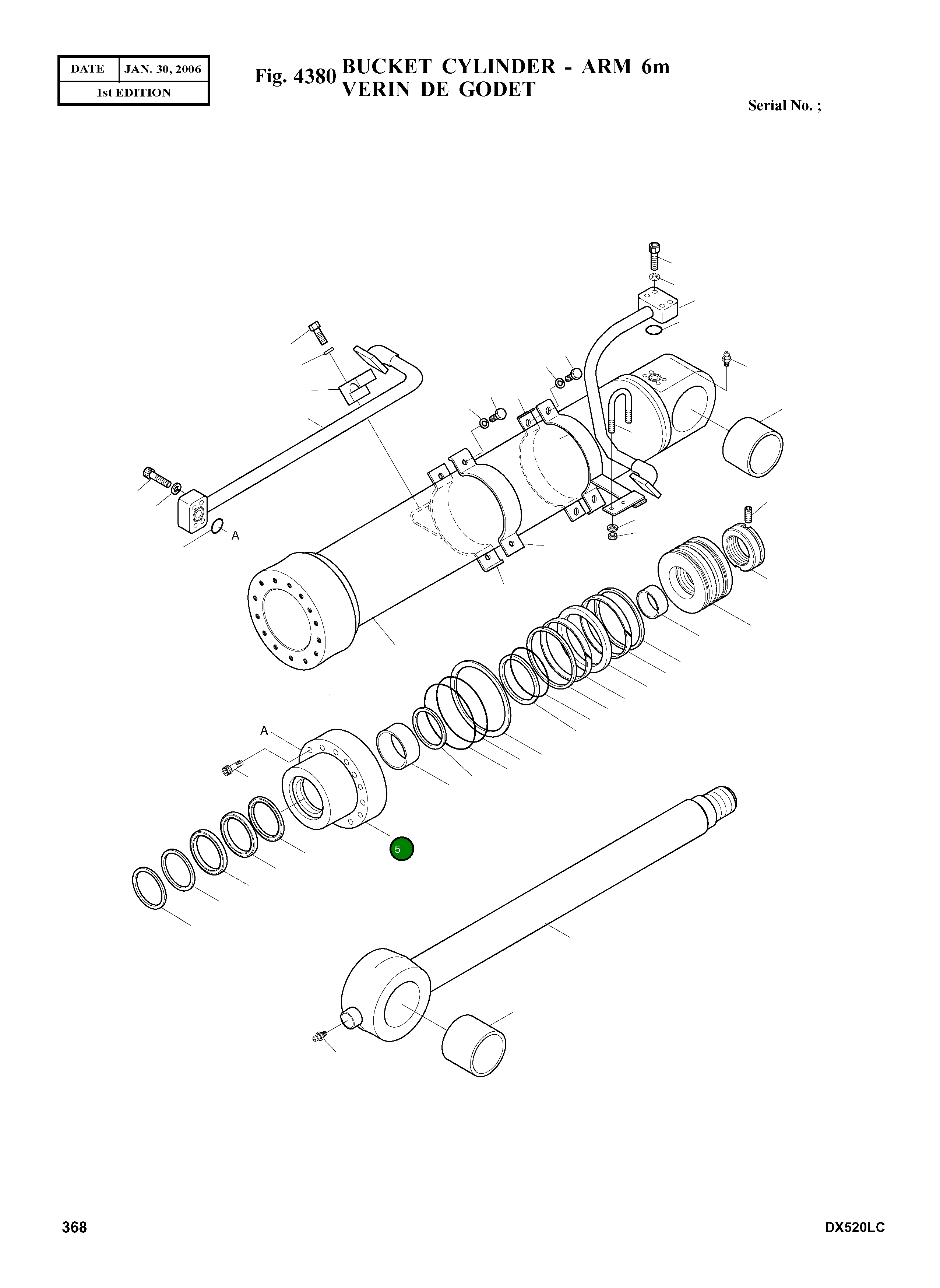 Крышка, ROD 1.442-00005 Komatsu